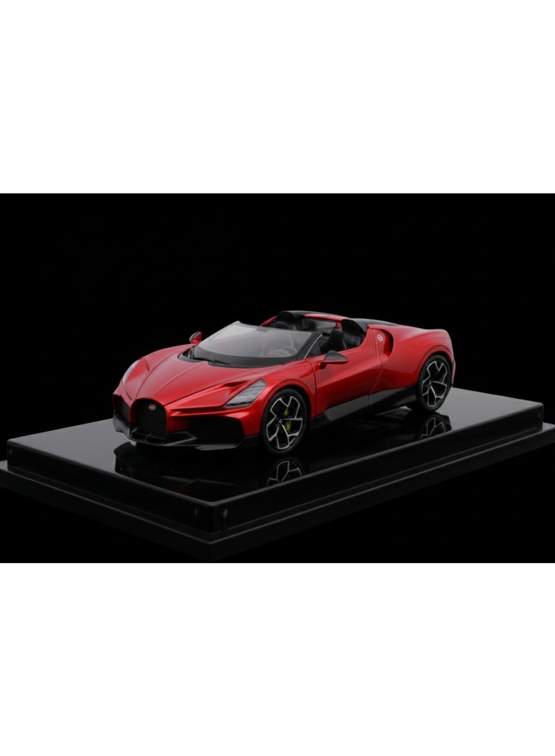 Welly Bugatti W16 Mistral Roadster Diecast Model - Red Luxury Supercar Replica - Image 3